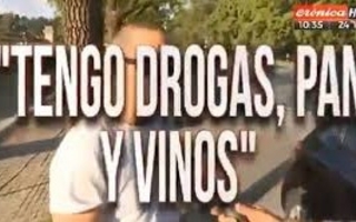 Un hombre dijo: "Tengo drogas , pan y vino",  y se volvió viral