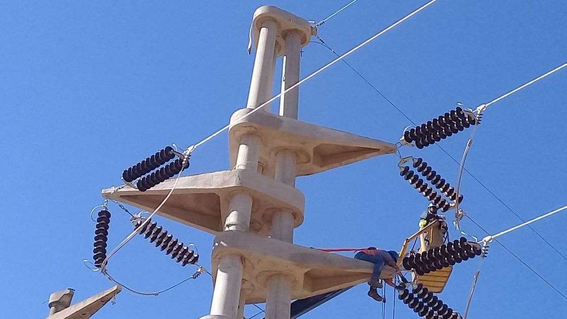 Calingasta: avanza el plan de obras para mejorar servicio eléctrico