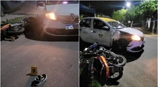 Choque fatal en Rawson: murió un motociclista de 20 años tras impactar contra un remis