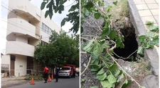Salieron de sus casas y se encontraron con un pozo de 8 metros de profundidad