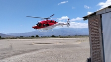 Emergencia sanitaria: tuvieron que trasladar en helicóptero a una embarazada jachallera