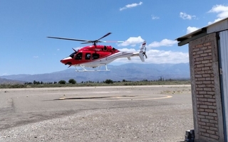 Un jachallero debió ser evacuado en helicóptero hasta el Hospital Rawson