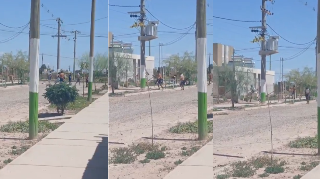 Vecinos filmaron el tiroteo en Pocito que dejó a un hombre al borde de la muerte