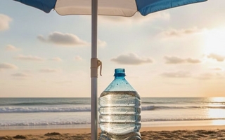 ¿Para qué sirve poner una botella de agua junto a la sombrilla en la playa?