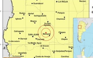 Un sismo de magnitud 4.8 con epicentro en Marayes se sintió en San Juan