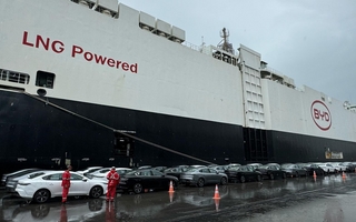 Llega un colosal barco con 7.000 autos chinos a Argentina