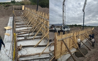Supervisan obras en el Canal General Albardón tras la crecida por lluvias
