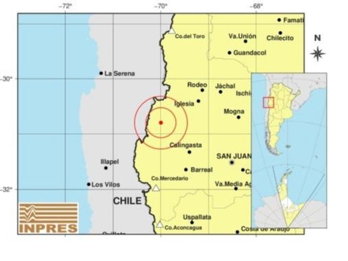 Un sismo se sintió en San Juan en la tarde del lunes de 4.7 grados