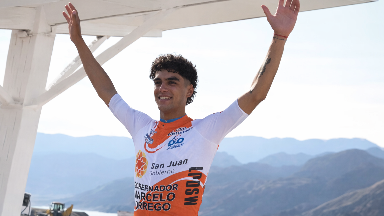 Tomás Contte, de la Municipalidad de Pocito, ganó la crono y pasó al frente de la general 