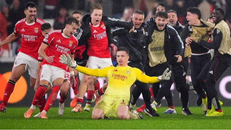 Con un gol de locura, Trubin hizo historia y Benfica sigue en la Champion