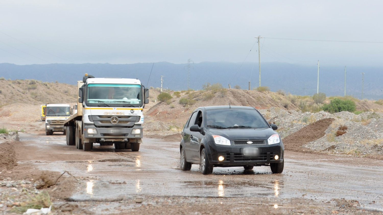 Piden circular con precaución en un tramo de la Ruta 40 camino a Jáchal