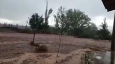 Un temporal de lluvia y granizo dejó a gran parte de Calingasta bajo el agua y sin electricidad
