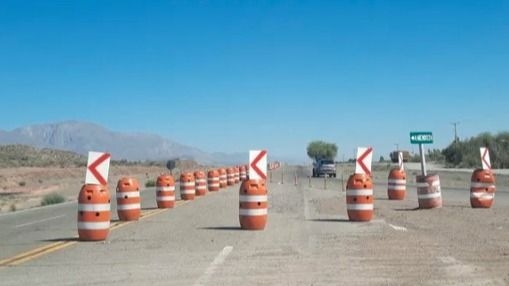 Denuncian sabotaje en la obra de la Ruta 40 Sur por el movimiento de señalización