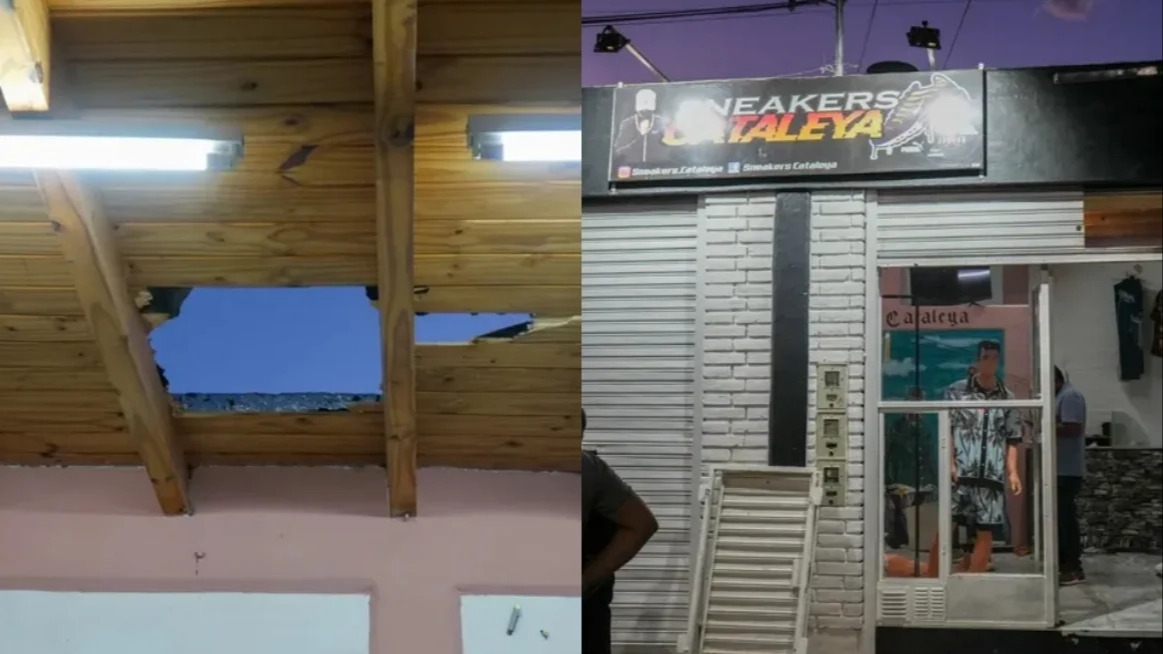 Por un boquete se llevaron más de 300 pares de zapatillas de un local en Rawson