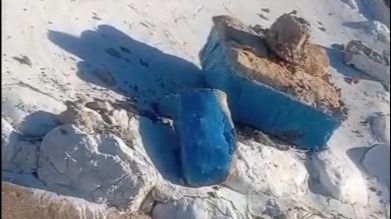 Conmoción en Jáchal por destrozos en el escudo de La Falda