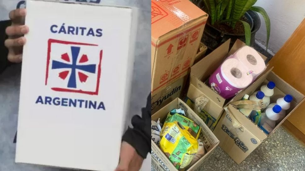 Cáritas asistió a 12 familias de Zonda tras el temporal de lluvias 