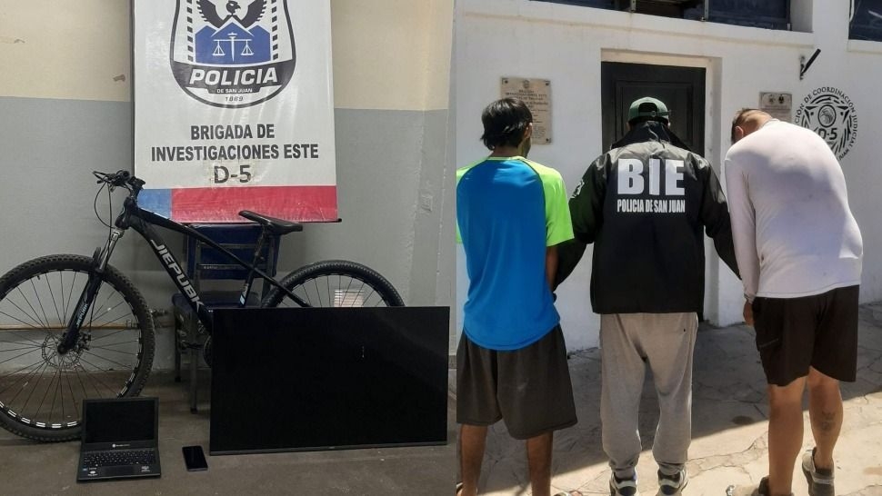 Dos personas fueron detenidas por robar diversos objetos en Caucete