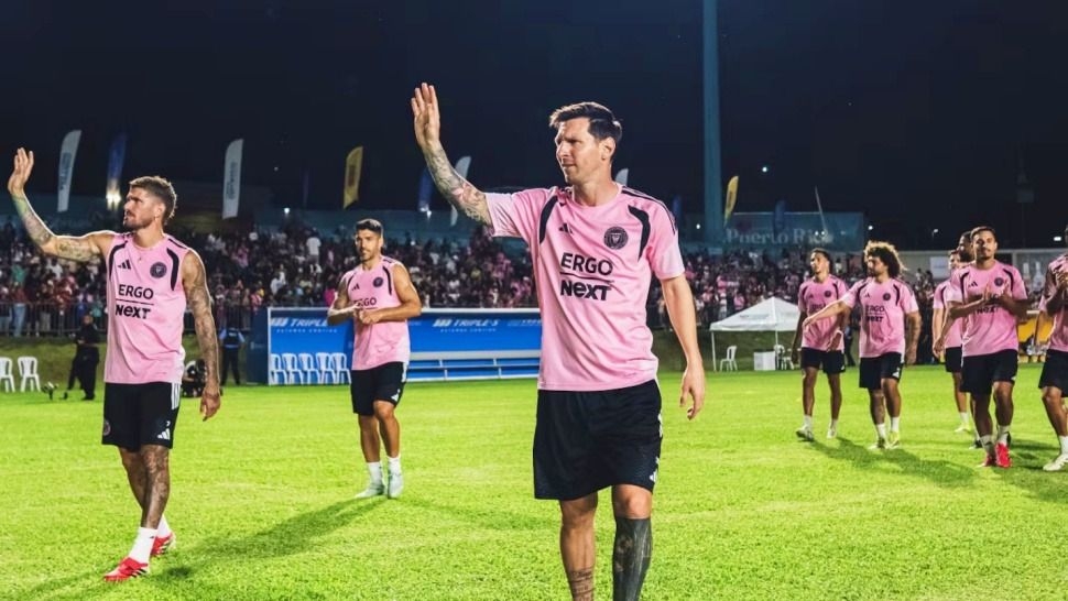 Messi entrenó con Inter Miami en Puerto Rico con tribunas colmadas