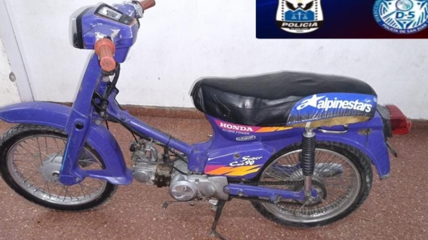 Recuperan una moto robada que era ofrecida en Facebook