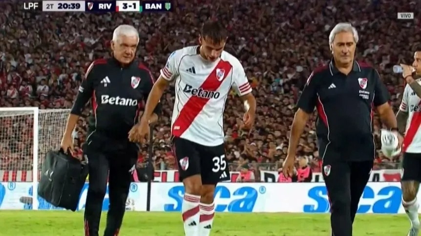 Joaquín Freitas: primer gol en River y lesión en el adiós de Gallardo