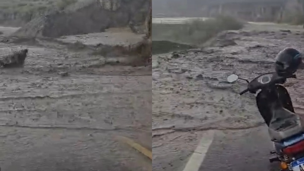 Por la creciente y la lluvia en Calingasta, cortaron la ruta 149 por ...