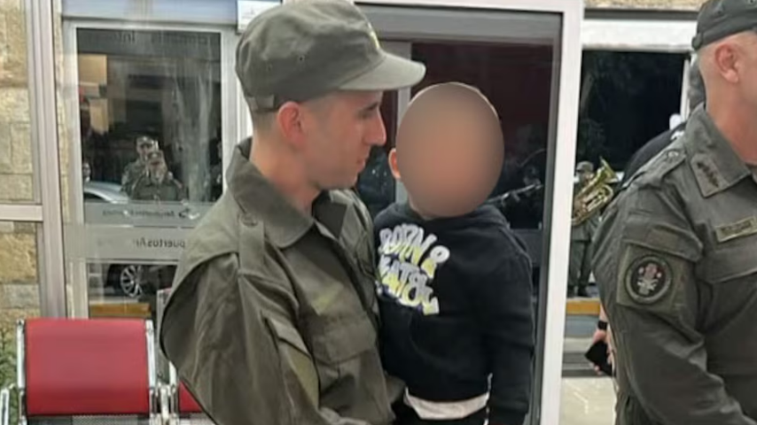 El emotivo video del reencuentro de Nahuel Gallo con su hijo en Argentina