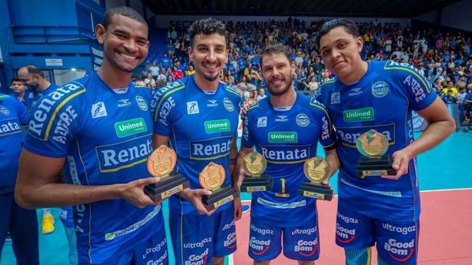 El sanjuanino Bruno Lima se consagró campeón sudamericano con Vôlei Renata