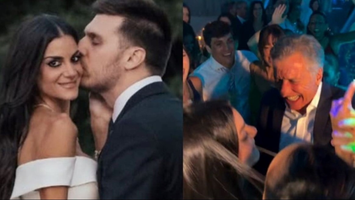 Mauricio Macri y su baile viral en la boda de Emily Lucius y Valladares