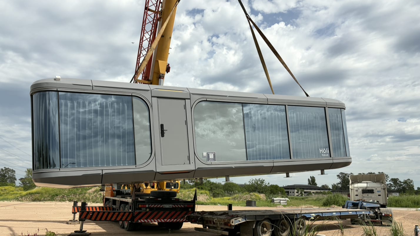 Las casas cápsulas china, que se instalan en 2 horas, estarán expuestas