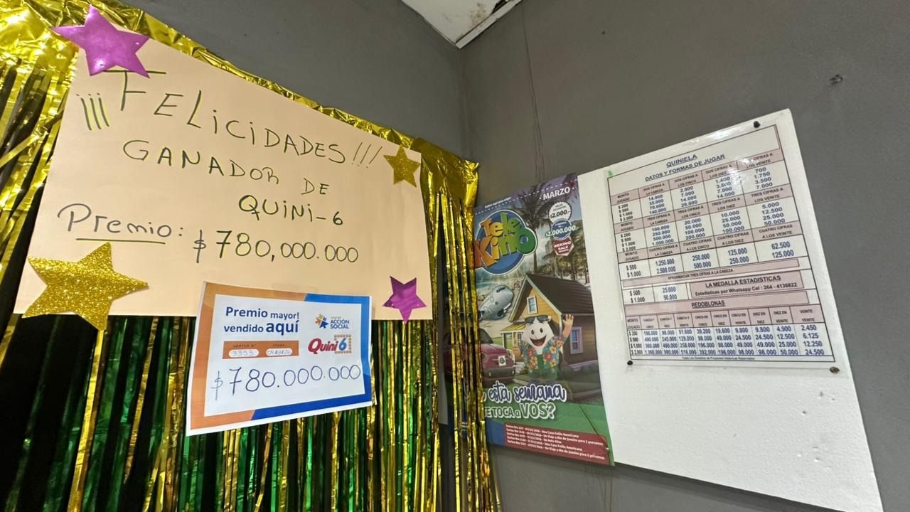 Inquietud porque no aparece el ganador los 780 millones del Quini 6