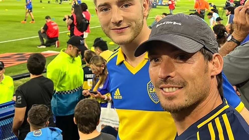 David Silva sorprendió en la platea de Boca como un hincha xeneize