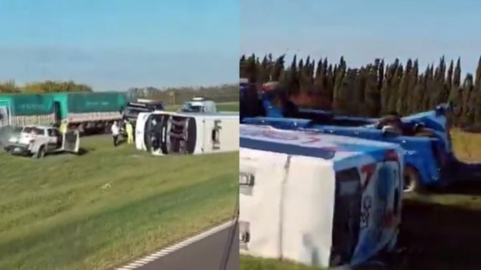 Volcó un colectivo de larga distancia y dejó 45 heridos