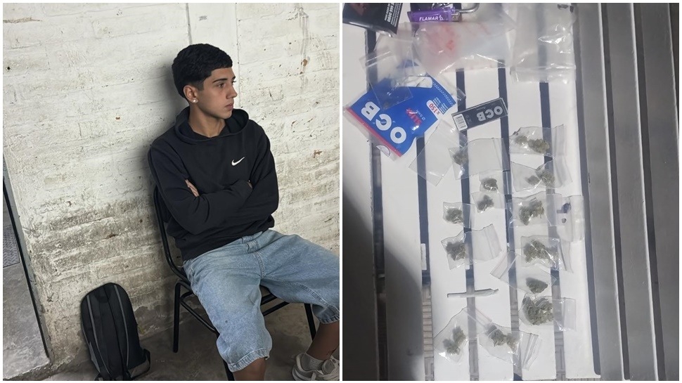 Un joven cayó con marihuana que estaba fraccionando en el corazón del centro sanjuanino 