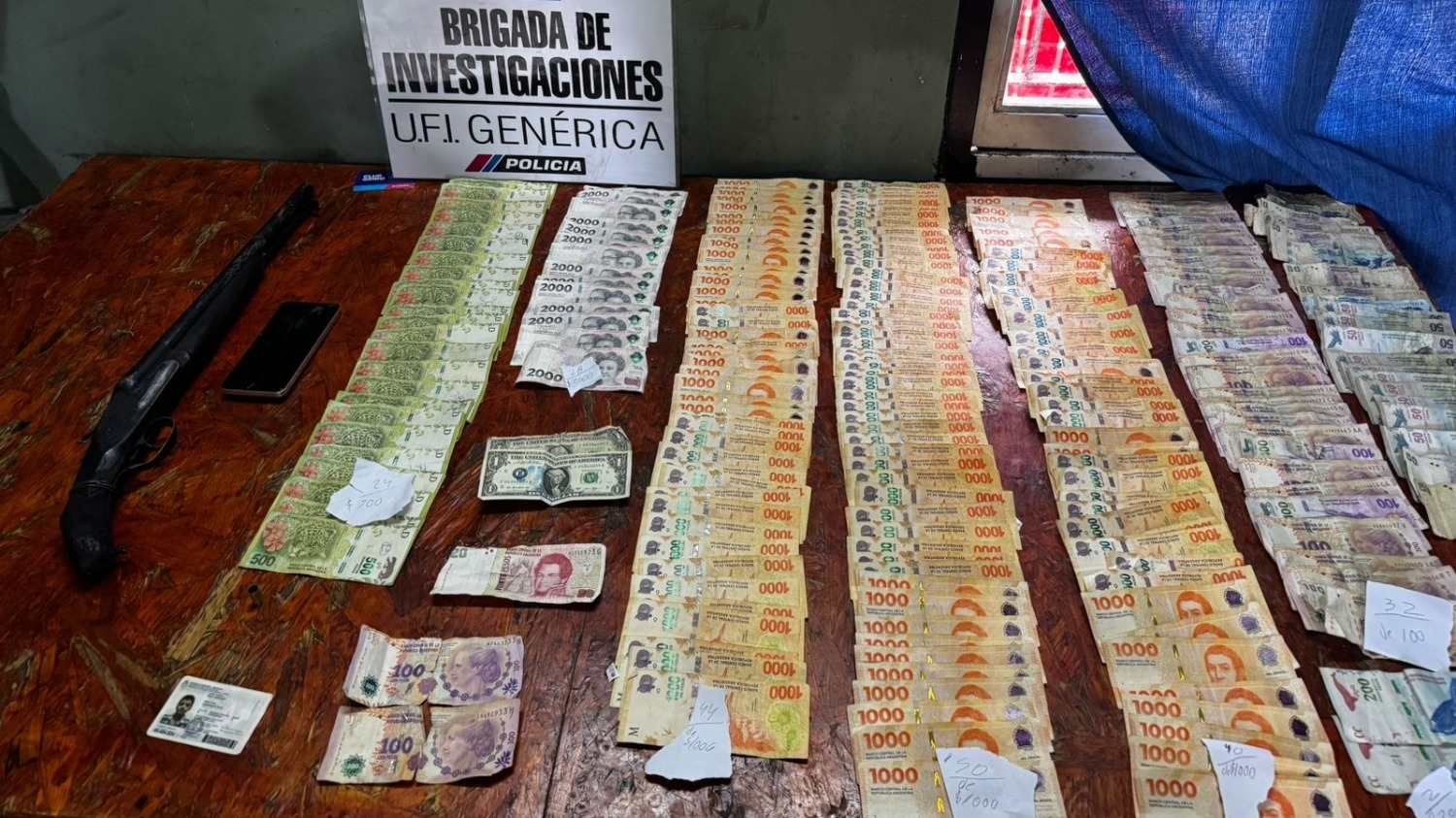 Allanaron una casa y hallaron droga, armas y dinero