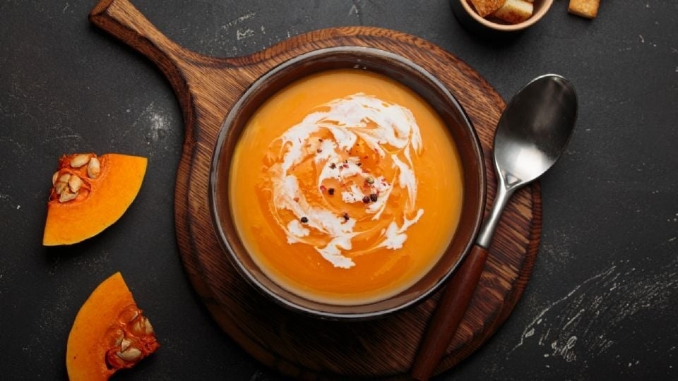 Cómo preparar la sopa de calabaza cremosa furor en otoño