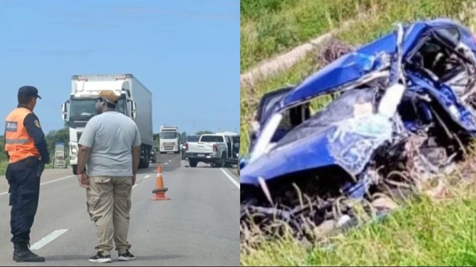 Murió una familia en un choque frontal en la Ruta 34 en Santiago del Estero