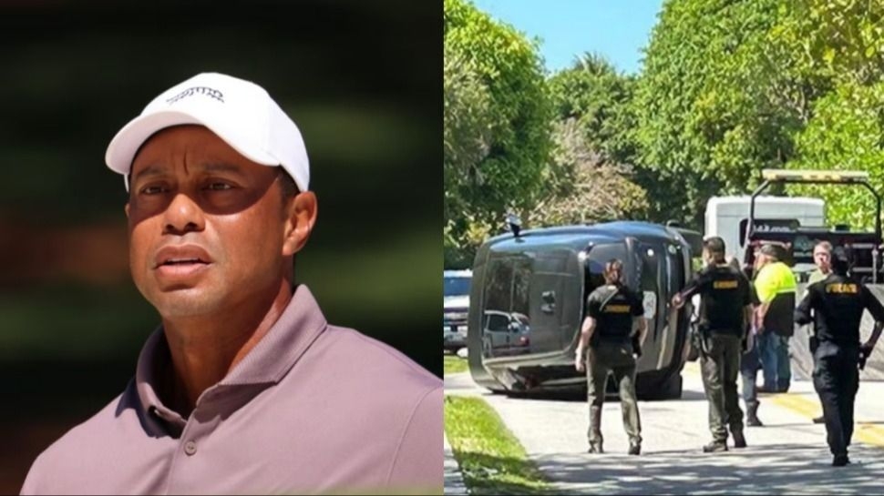Detuvieron a Tiger Woods tras volcar con su camioneta en Florida