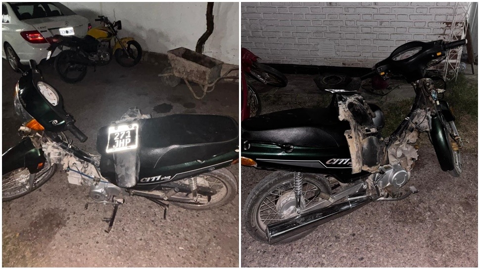 Cayó tras escapar en una moto que era robada y no tenía patente