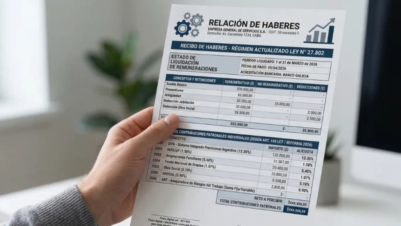 Los cambios que tendrá el recibo de sueldo tras la modificación de Gobierno