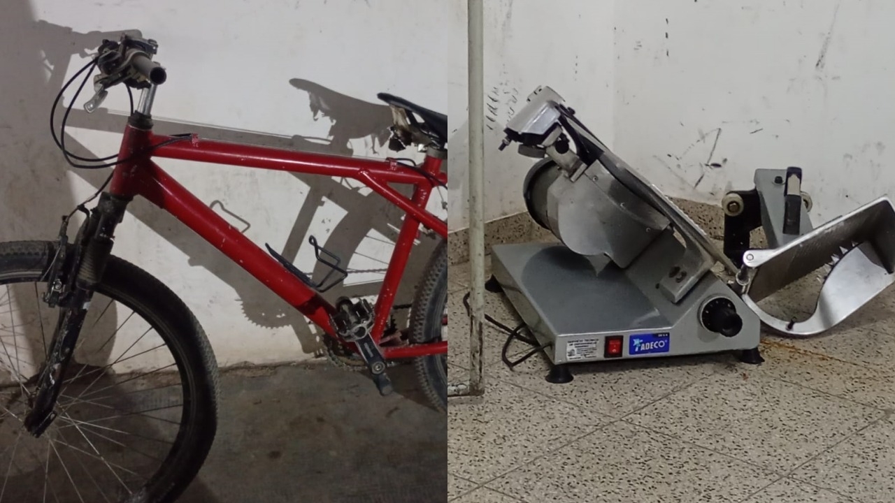 Cayó un joven que robó una bicicleta y una cortadora de fiambre en Rawson
