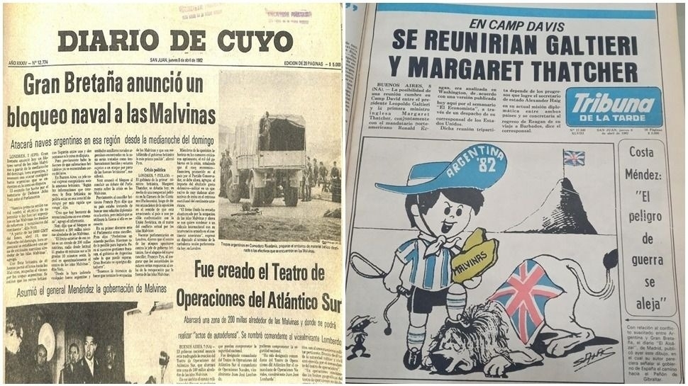 Malvinas: así la mostraban los medios sanjuaninos ante la desinformación y aprietes políticos