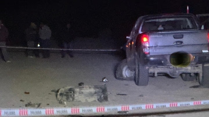 Un motociclista se salvó de milagro tras chocar con una camioneta en Iglesia