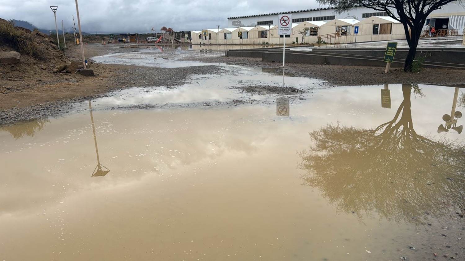 El Parque Ischigualasto, bajo agua tras las intensas lluvias en Valle Fértil