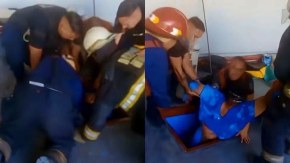Impresionante video del rescate de tres operarios inconcientes intoxicados