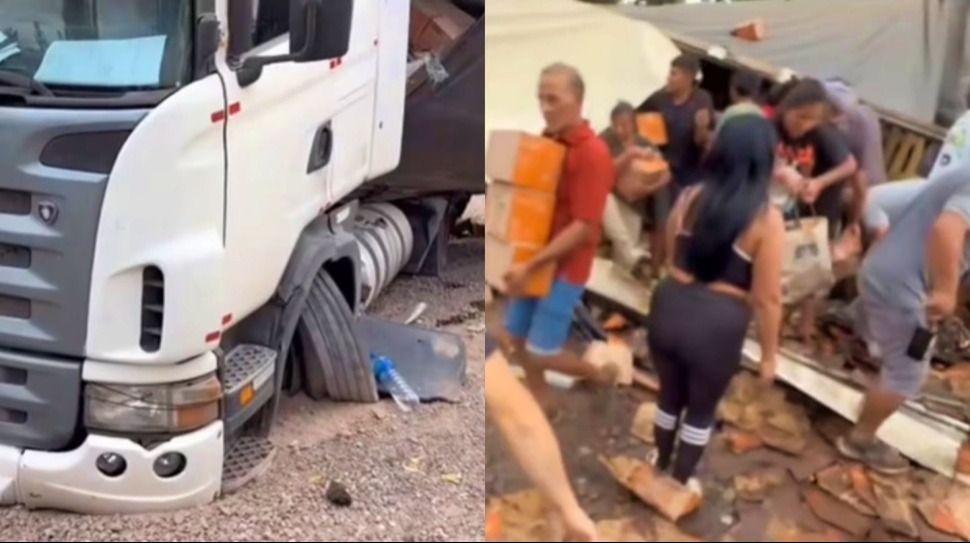 Volcó un camión con aceite en Mendoza y los vecinos lo saquearon