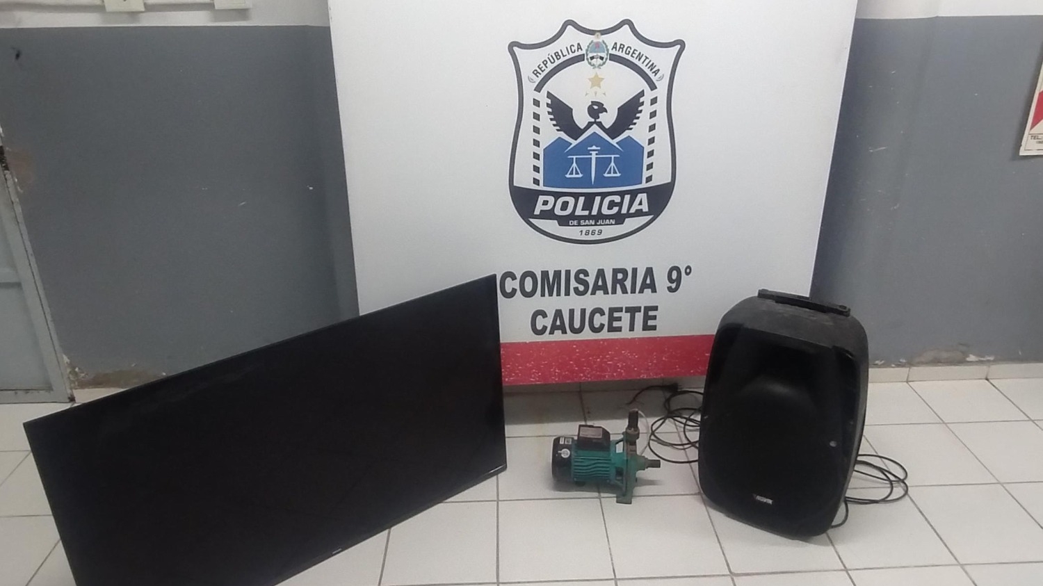Gran intervención policial permitió recuperar elementos robados en Caucete