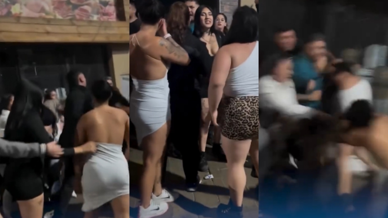 Grabaron una gresca entre mujeres a la salida de un boliche en Capital