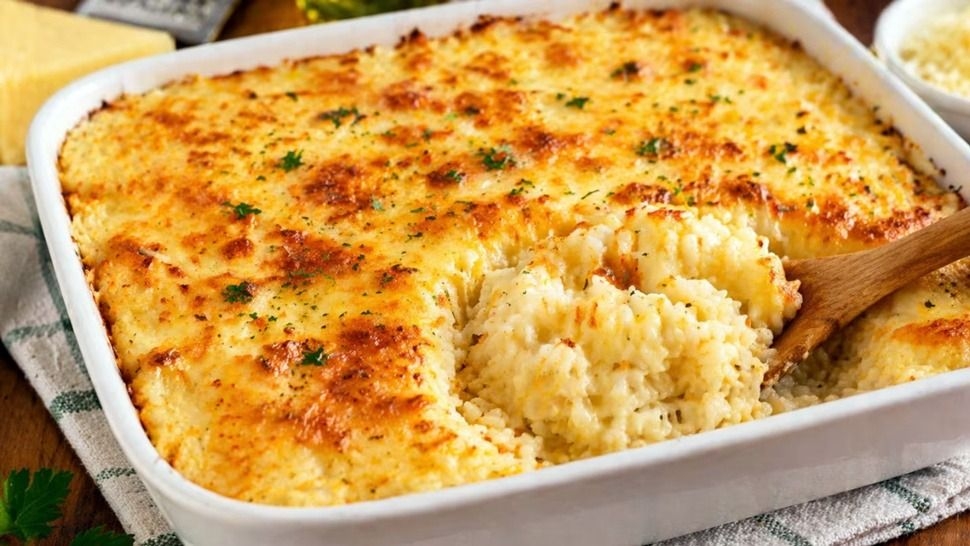 Arroz al horno con queso, la receta rendidora y cómo hacerla paso a paso
