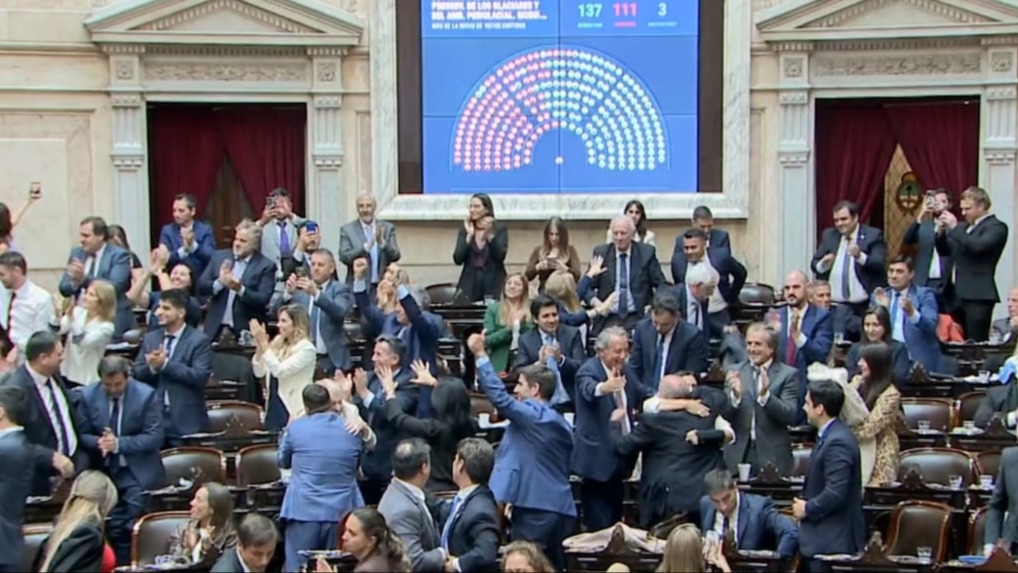 Diputados aprobó la reforma de la Ley de Glaciares con 137 votos
