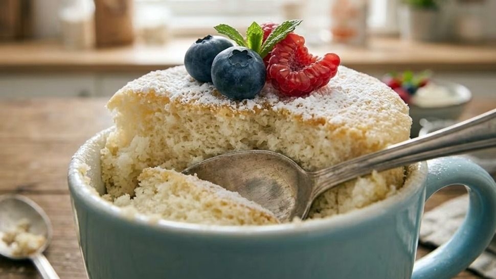 Torta ángel en microondas lista en 5 minutos y sin horno